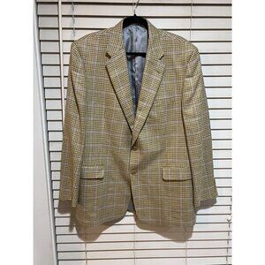 Hickey Freeman Wool Silk Linen Blend Blazer‎ Sport Coat - Size 44R